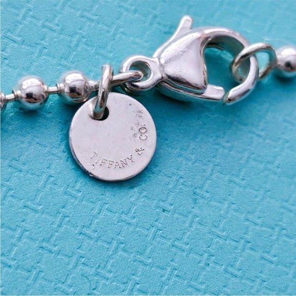 1994 Vintage Tiffany & Co. Locks Heart Necklace Pendant 18k Sterling 34” Vintage - Picture 6 of 6